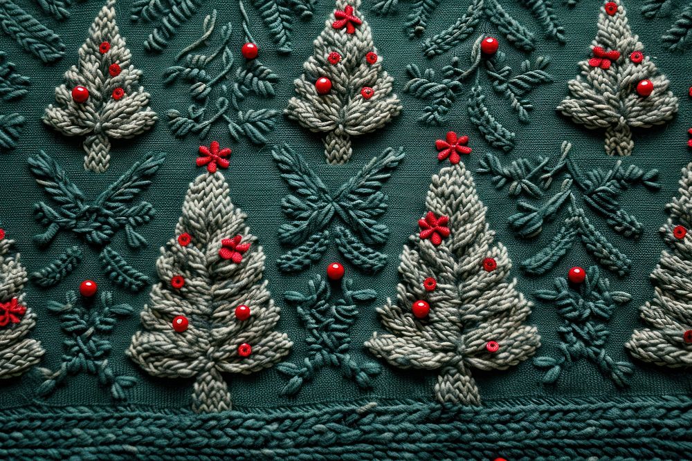 Christmas tree pattern accessories embroidery accessory.