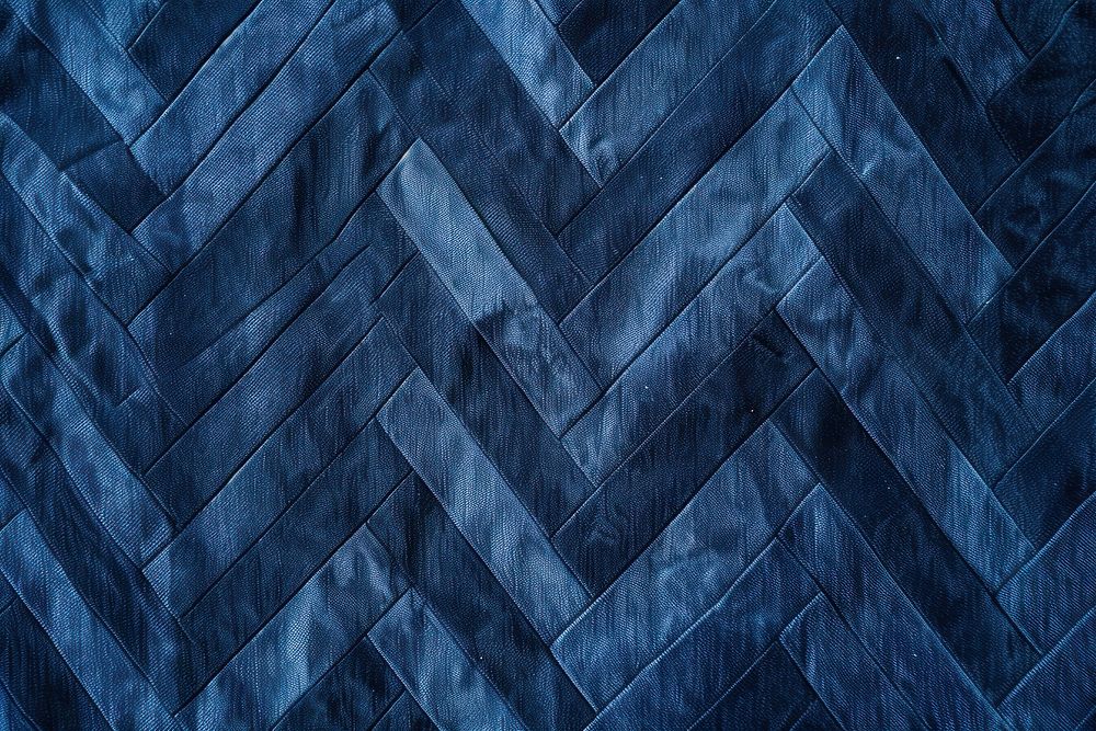 Deep blue chebron pattern.