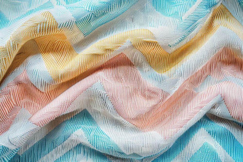 Pastel chevron pattern clothing knitwear blanket.