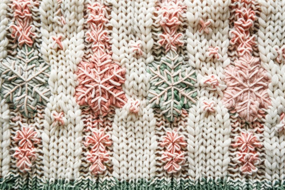 Pastel christmas pattern embroidery clothing knitwear.