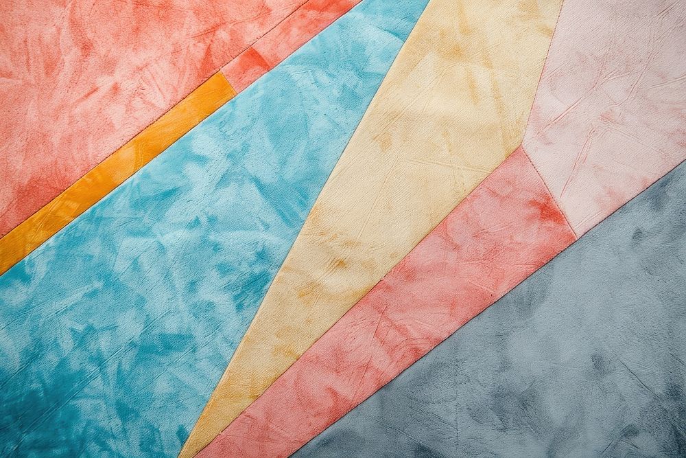 Pastel geometric patterns texture velvet quilt.