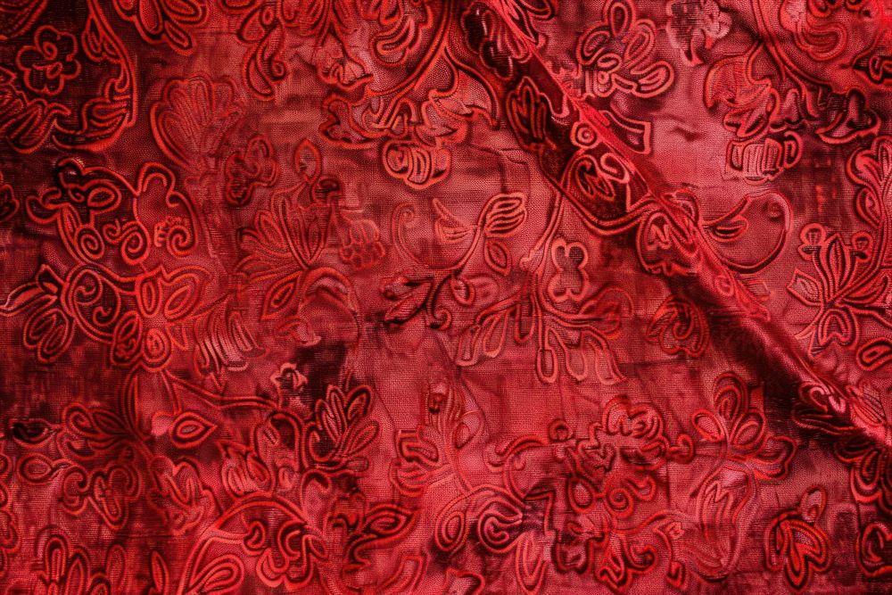 Red batik pattern velvet blackboard.