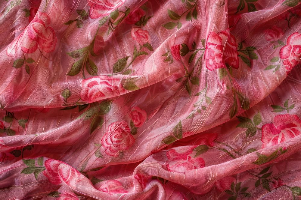 Rose batik pattern texture velvet silk.