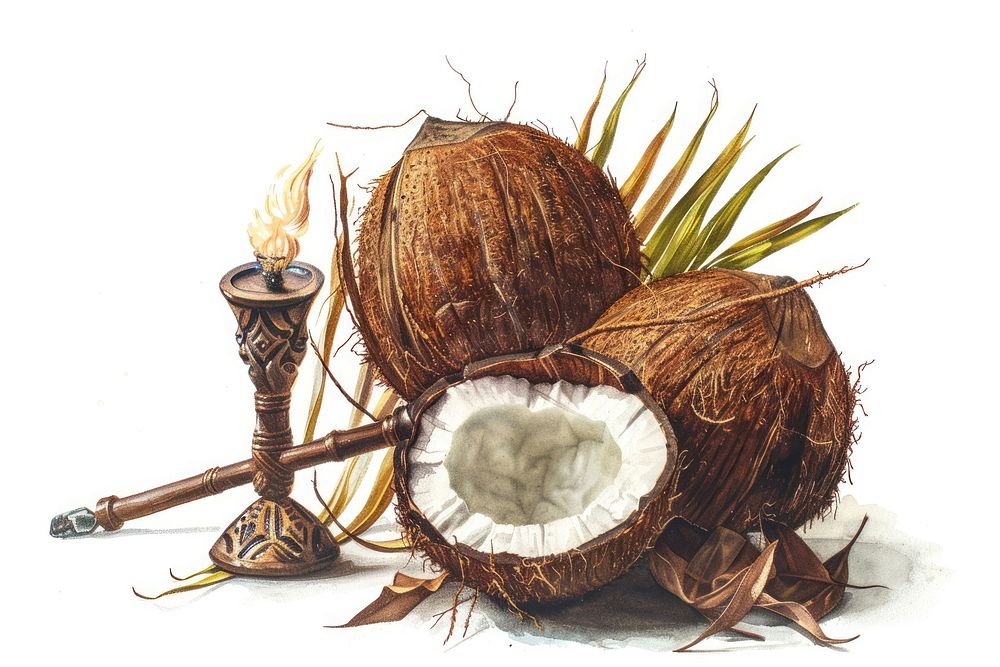 Coconut coconut produce fruit.
