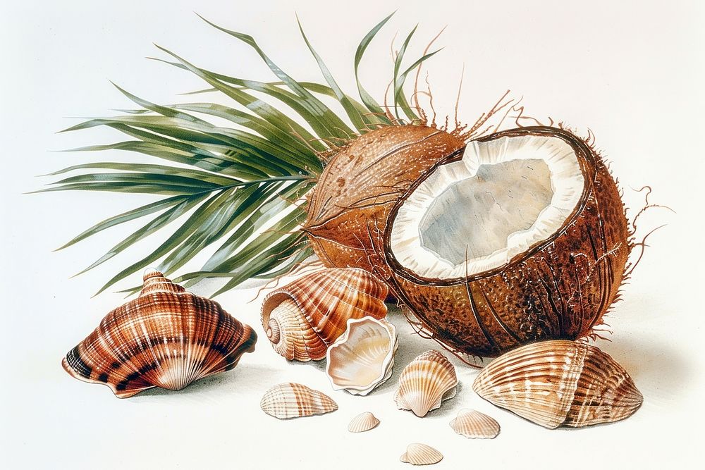 Coconut seashell coconut invertebrate.