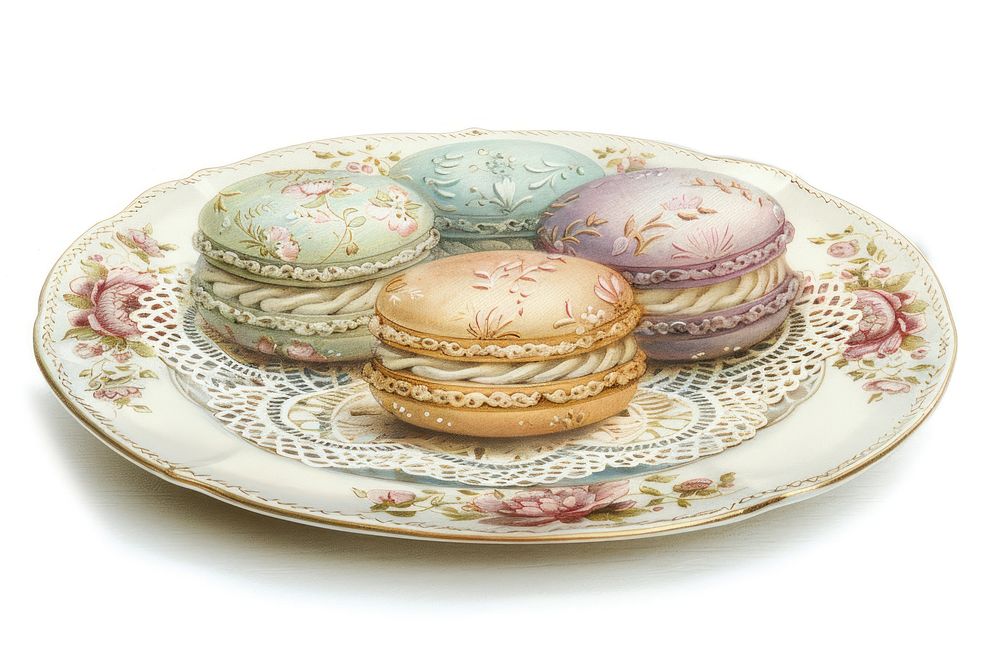 The Macaron macarons plate confectionery.