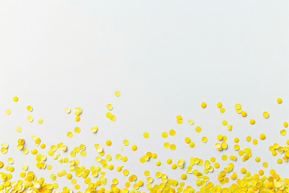 Yellow confetti border medication blossom flower.