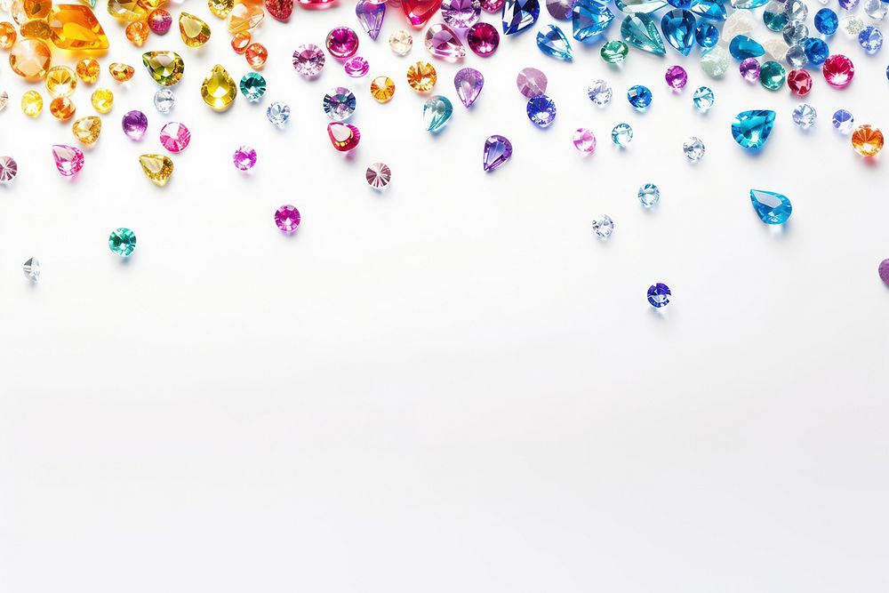 Colorful gemstone confetti border accessories accessory paper.