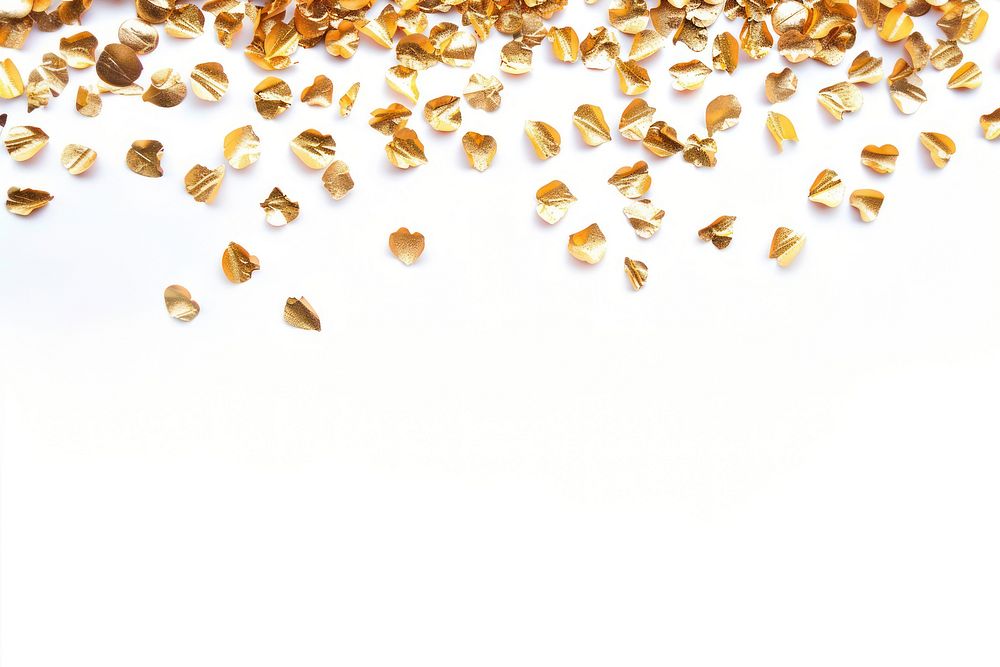 Gold rose confetti border chandelier produce grain.