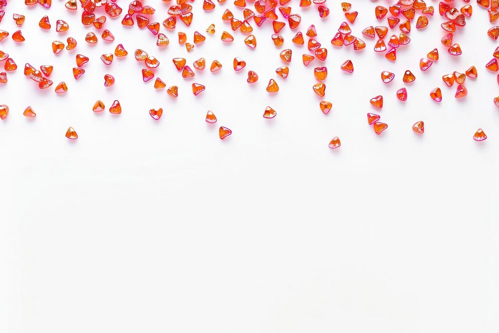 Orange bead confetti border blossom flower petal.