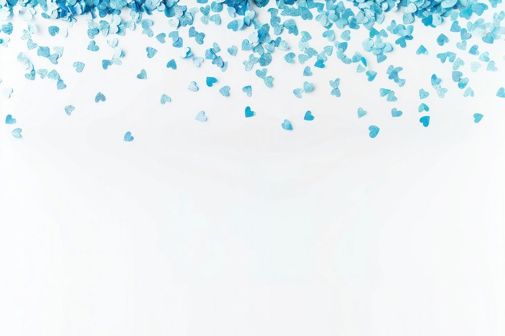 Pastel blue confetti border turquoise glitter paper.