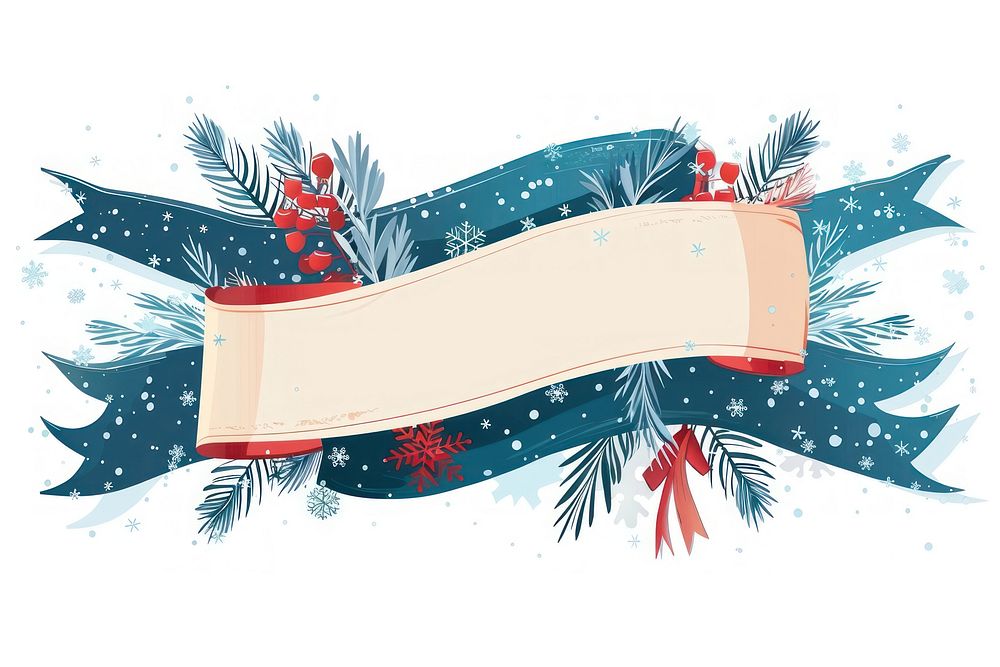 Ribbon with winter banner transportation publication recreation.