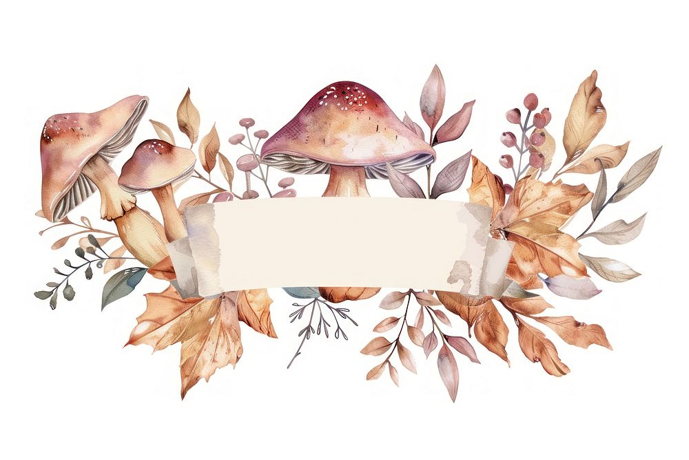 Ribbon autumn mushroom banner invertebrate accessories accessory.