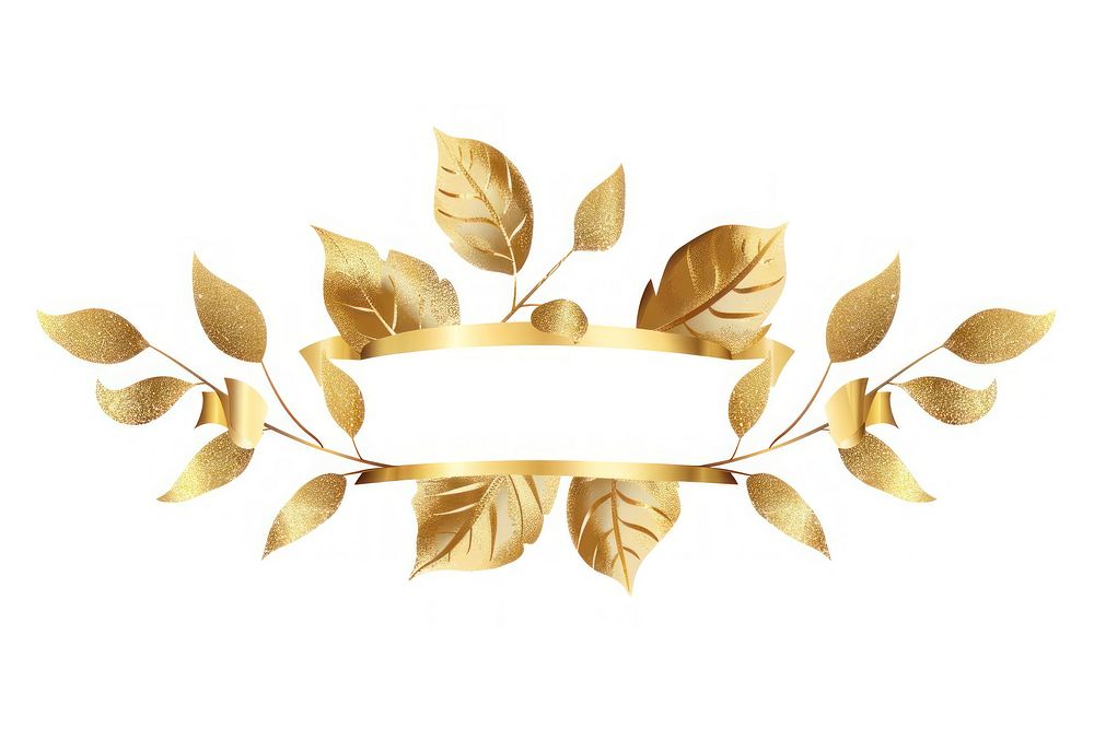 Ribbon gold leaves banner accessories accessory appliance.