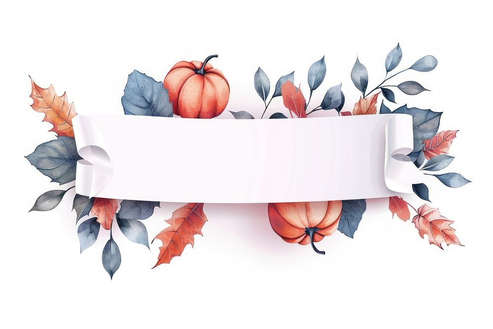 Ribbon halloween pumpkin banner accessories accessory plant.