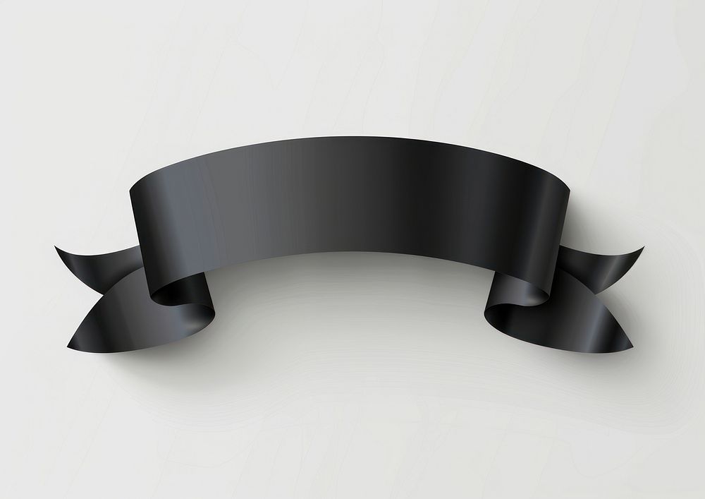 Black gradient vector Ribbon furniture document table.