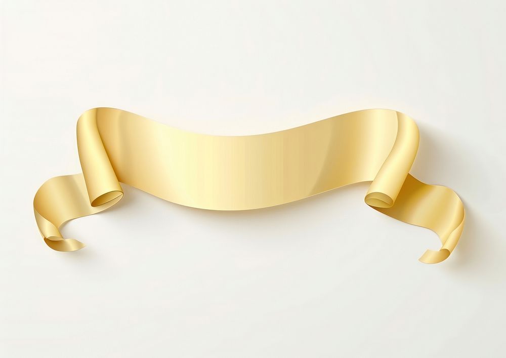 Gold gradient vector Ribbon document scroll text.