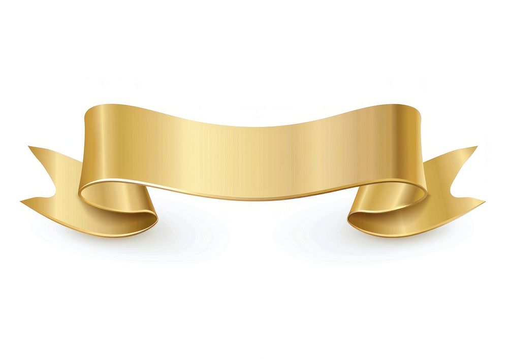 Gold gradient vector Ribbon document bronze scroll.