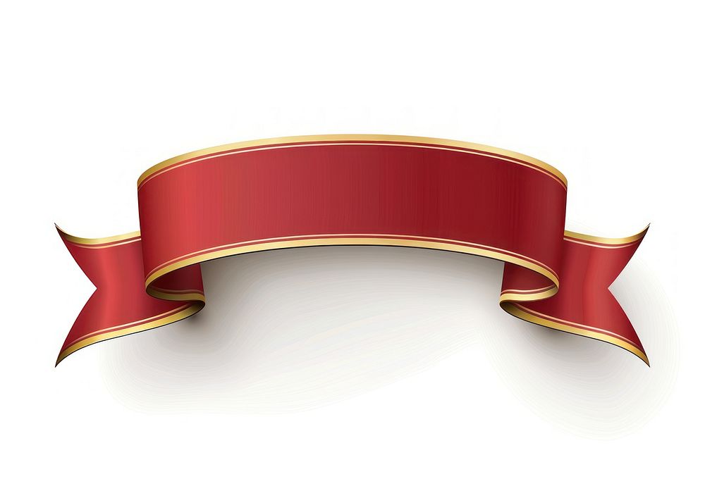 Red gold gradient vector Ribbon document text logo.