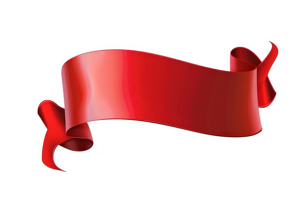 Red gradient vector Ribbon document scroll text.