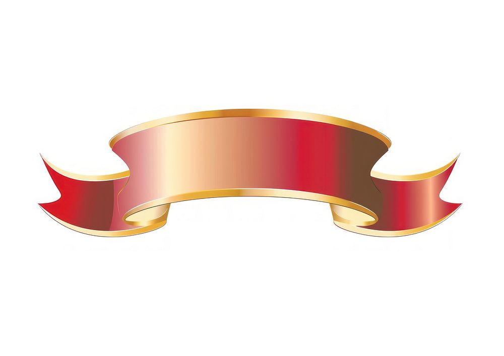 Red gold gradient vector Ribbon chandelier symbol logo.