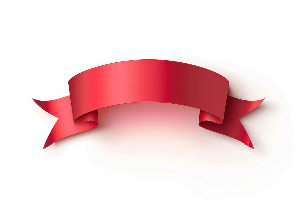 Red gradient vector Ribbon appliance symbol device.