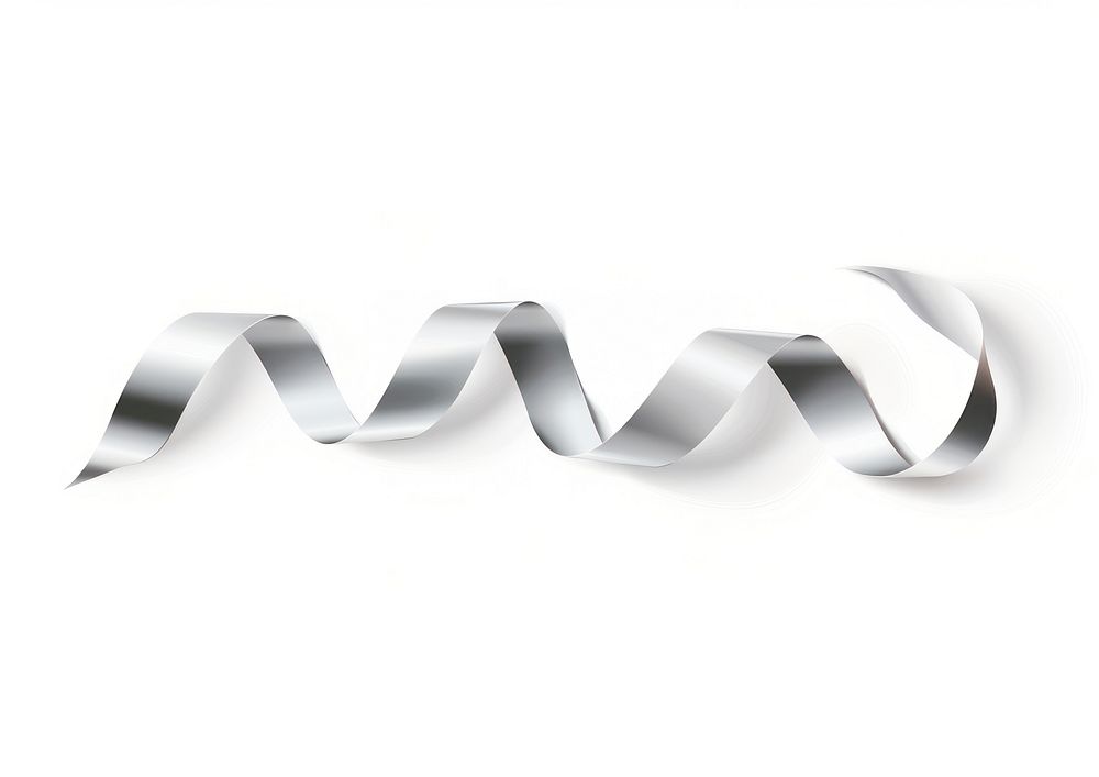 Silver gradient vector Ribbon cutlery symbol fork.