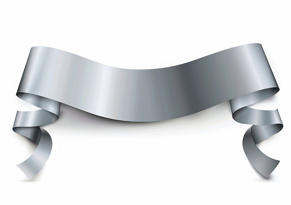 Silver gradient vector Ribbon accessories accessory aluminium.