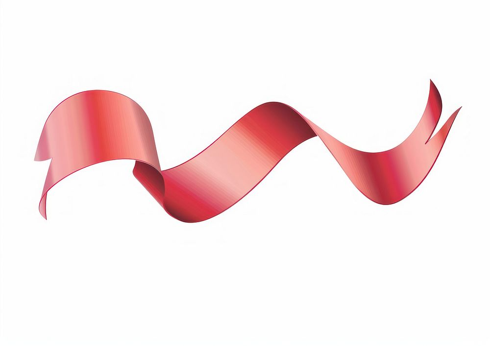 Spiral red line gradient vector Ribbon appliance graphics device.