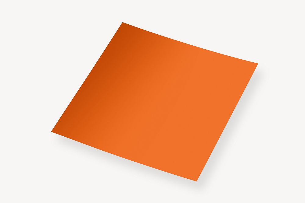 Orange sticky note mockup psd