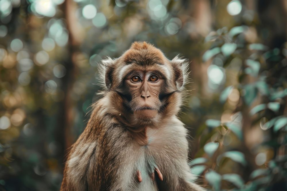 Brown monkey in onzen wildlife animal mammal.