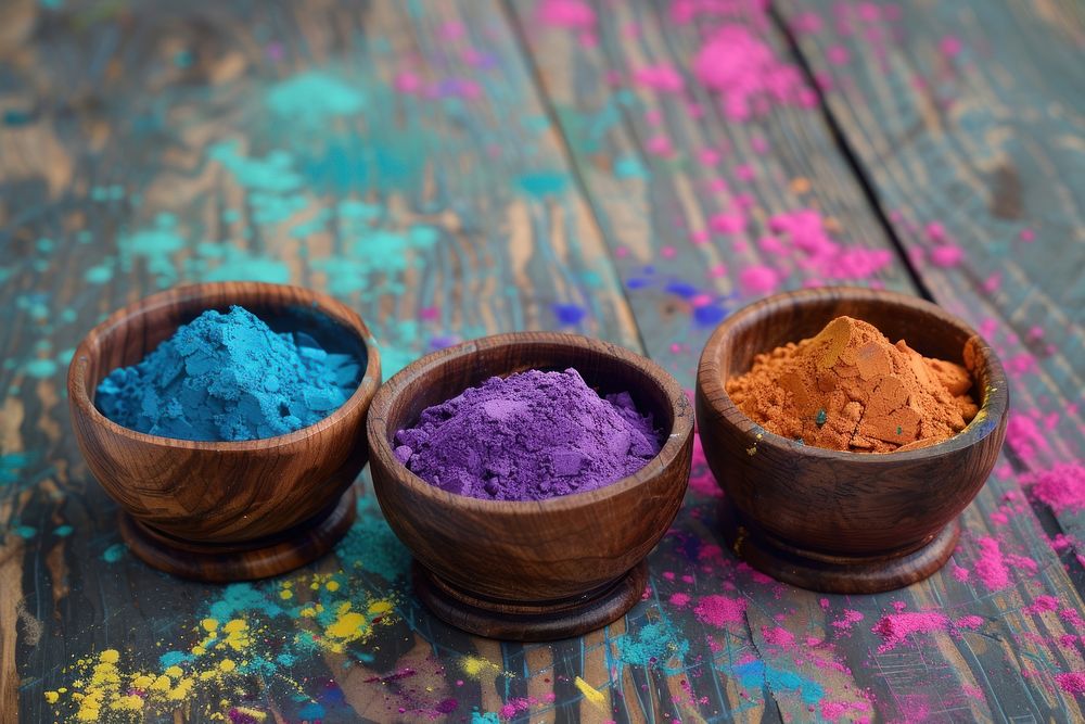 Holi color powders dye.