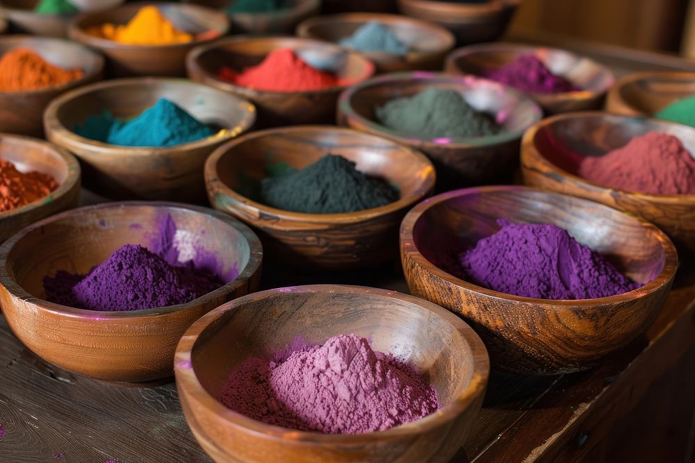 Holi color powders dye.
