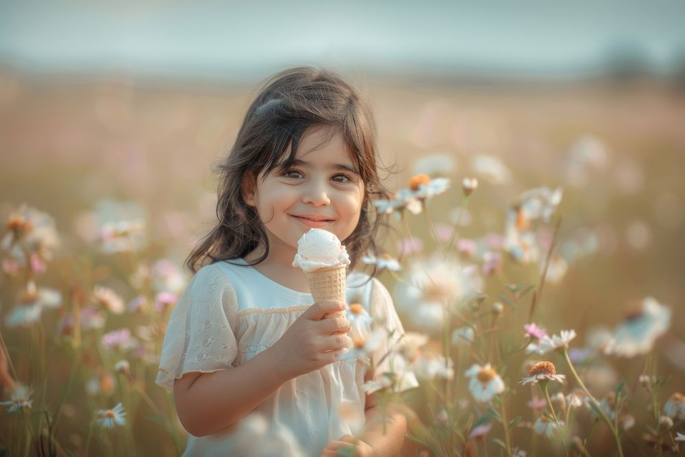Middle eastern little girl cream photo photography.