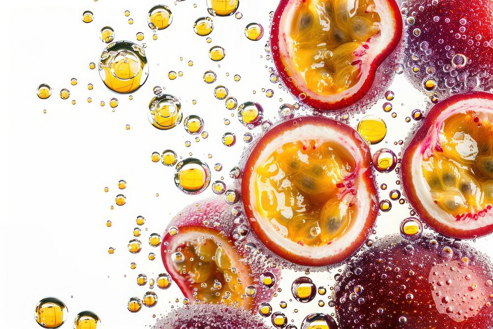 Passion fruits oil bubble produce ketchup plant.