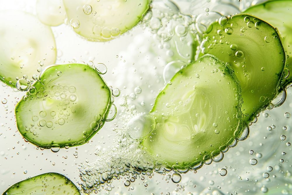 Ripe cucumber oil bubble accessories vegetable accessory.