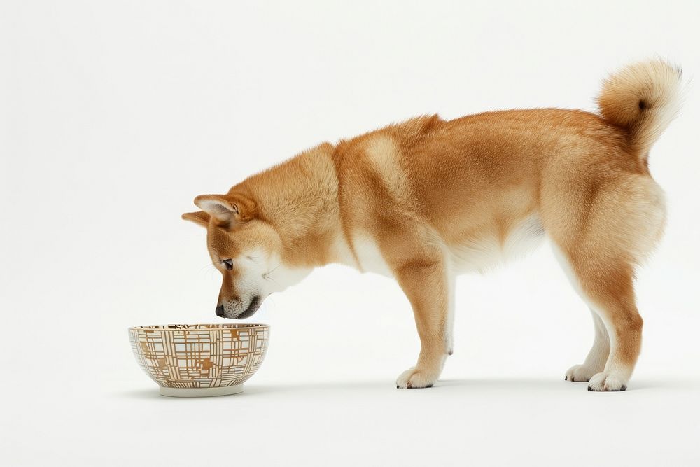 Shiba Inu bowl animal canine.