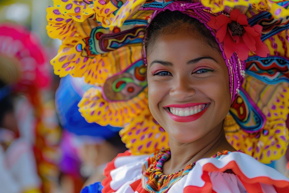 The Latina Colombian woman carnival person female.