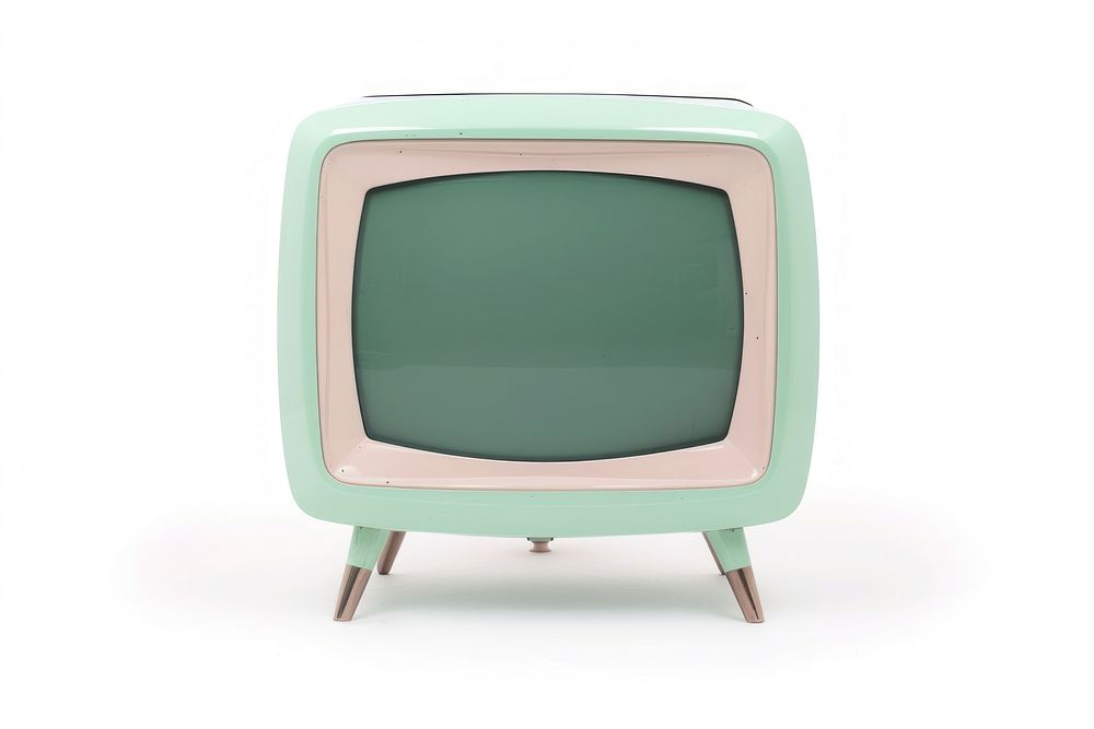 Retro Mint Green TV electronics television hardware.