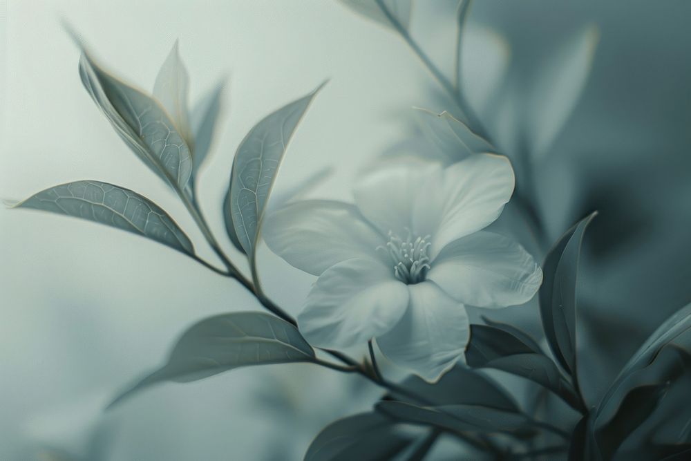 White flower and leaves graphics outdoors blossom.