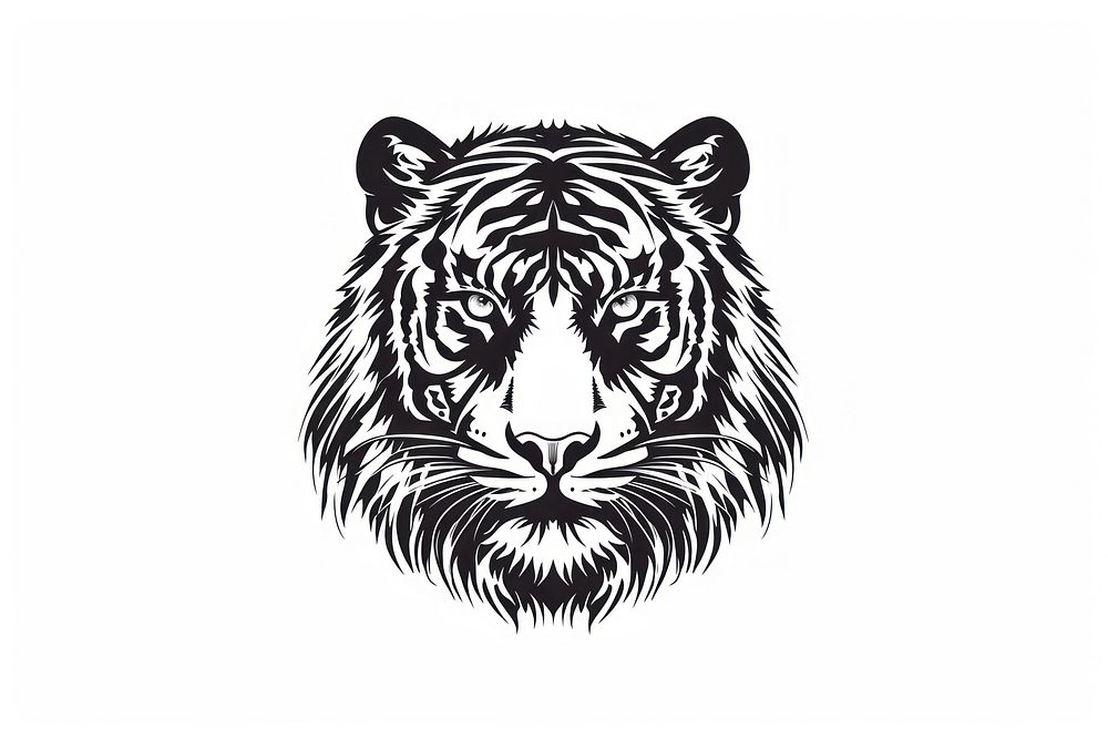 Tiger tiger illustrated wildlife.