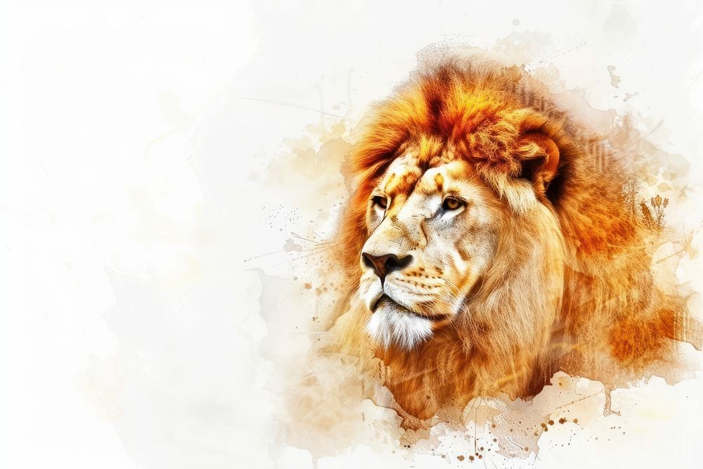 Male lion wildlife animal mammal.