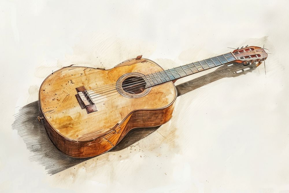 Acoustic guitar musical instrument.