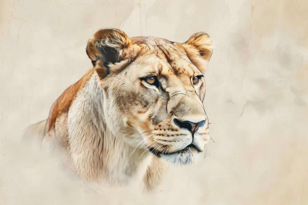 Female lion wildlife animal mammal.