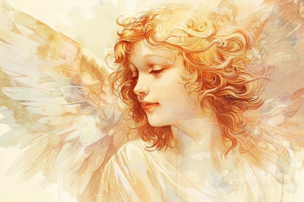 Seraphim angel painting photography archangel.