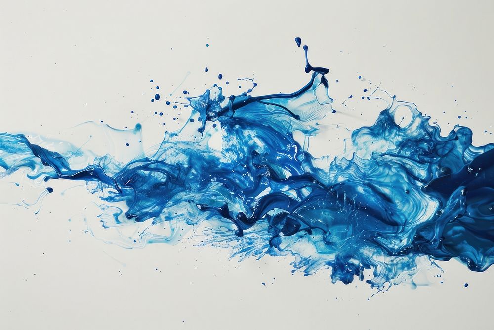 A bit of blue water splash painting graphics animal.