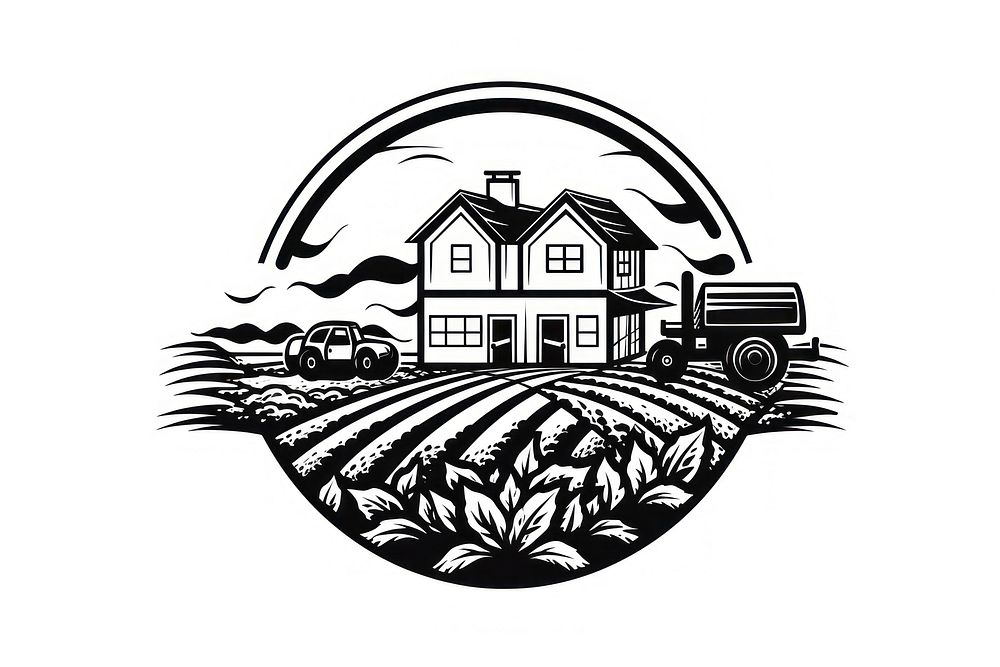 Farm house logo transportation photography.
