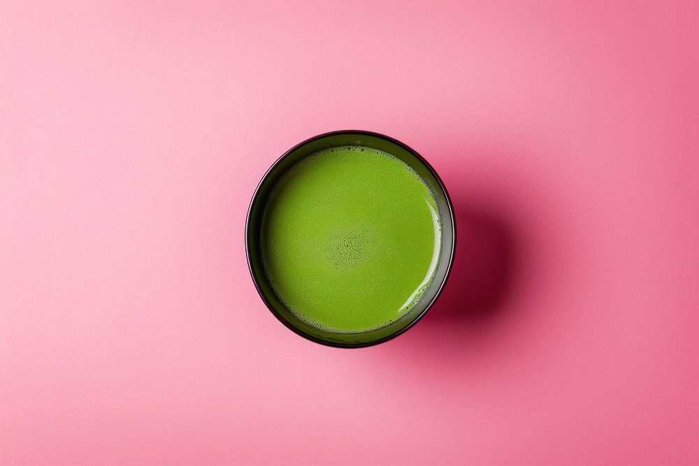 Matcha beverage green drink.