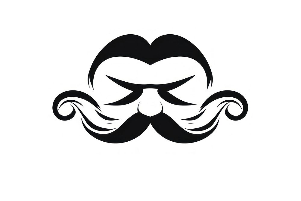 Mustache mustache logo stencil.