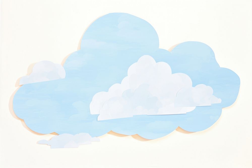 Cloud paper painting outdoors.
